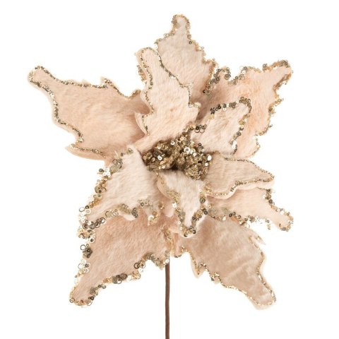 KWIAT ŚWIĄTECZNY DEKORACYJNY 276 O 39 X 35 CM BEŻOWY