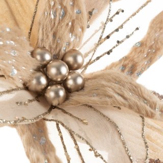 KWIAT ŚWIĄTECZNY DEKORACYJNY 277 O 40 X 35 CM BEŻOWY