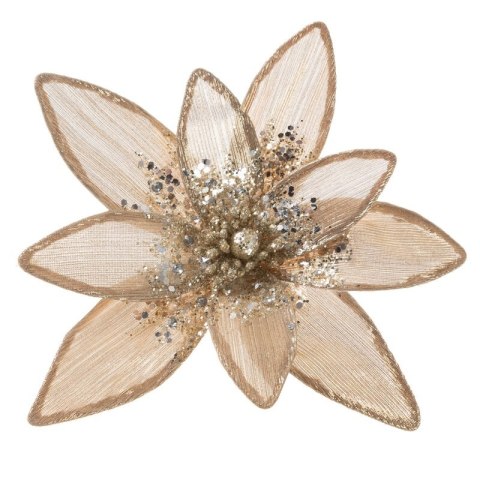 KWIAT ŚWIĄTECZNY DEKORACYJNY 283 22 X 22 CM SZAMPAŃSKI