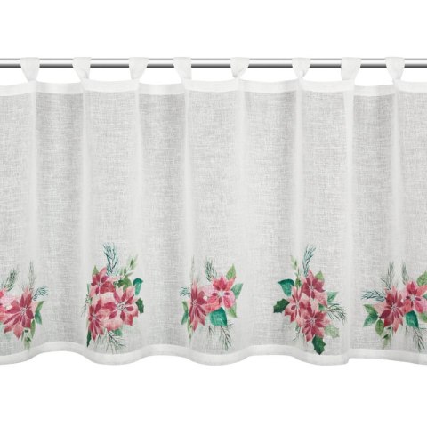 Zazdrostka świąteczna biało, czerwona zdobiona nadrukiem gwiazd betlejemskich 150x60 cm szelki - XSMAS 3