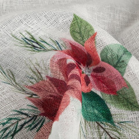 Zazdrostka świąteczna biało, czerwona zdobiona nadrukiem gwiazd betlejemskich 150x60 cm szelki - XSMAS 3