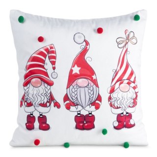 Poszewka na poduszkę świąteczna 45x45 cm z motywem skrzatów