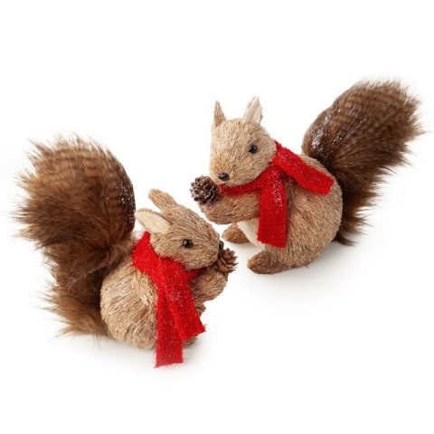 Figurka świąteczna urocza WIEWIÓRKA w szaliku