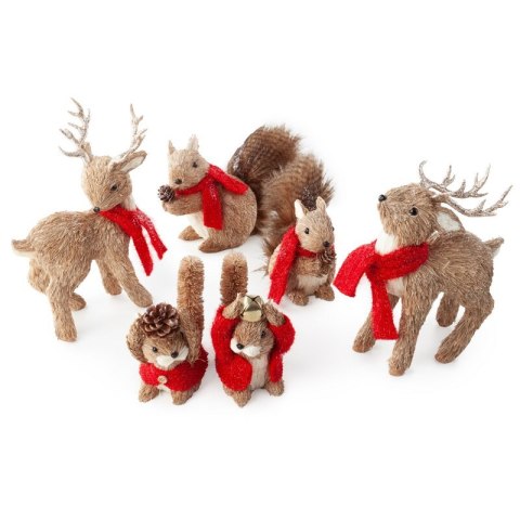 Figurka świąteczna urocza WIEWIÓRKA w szaliku