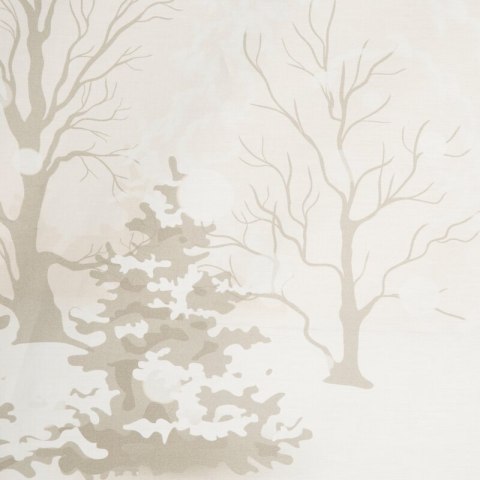 Pościel świąteczna 140x200 cm kolor beżowy, biały z subtelnym nadrukiem SNOWFLAKE