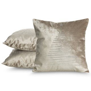 Poszewka na poduszkę świąteczna granatowa 45x45 cm welwetowa zdobiona diamencikami ROYAL