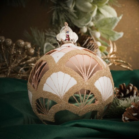 BOMBKA CHOINKOWA SZKLANA O 12 CM ZŁOTY