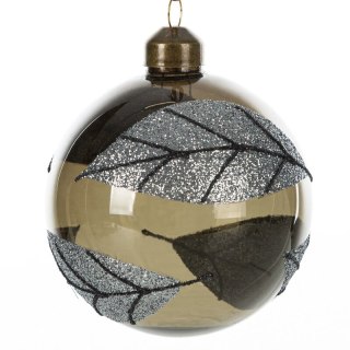 BOMBKA CHOINKOWA SZKLANA O 8 CM CIEMNOZIELONY