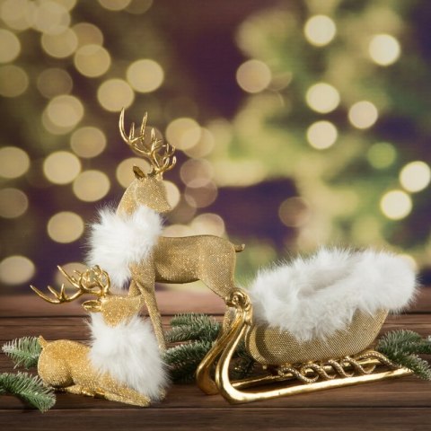 FIGURKA ŚWIATECZNA 197 31 X 16 X 15 CM ZŁOTY