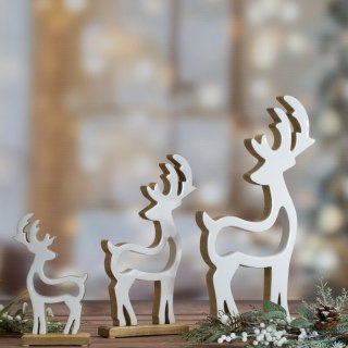 FIGURKA ŚWIATECZNA D136B 18 X 5 X 31 CM BIAŁY