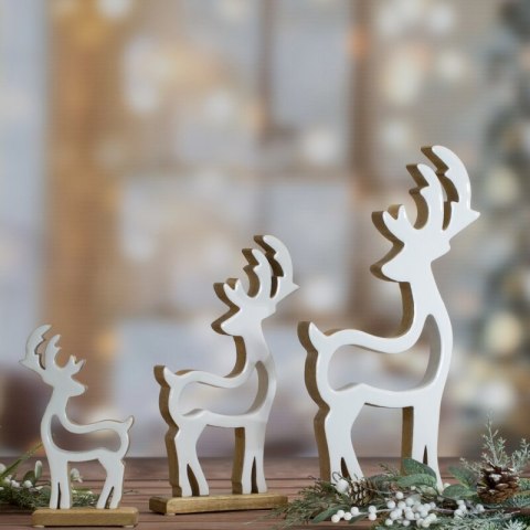 FIGURKA ŚWIATECZNA D136B 18 X 5 X 31 CM BIAŁY