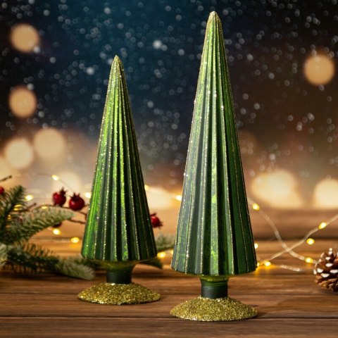 FIGURKA ŚWIATECZNA SZ164B FI 9 X 28 CM ZIELONY