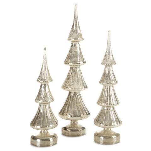 FIGURKA ŚWIATECZNA SZ170B 9 X 9 X 36 CM SREBRNY