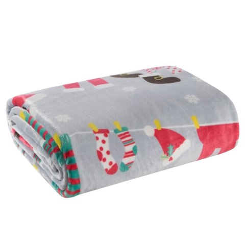 KOC ŚWIĄTECZNY KOC13 150 X 200 CM SZARY