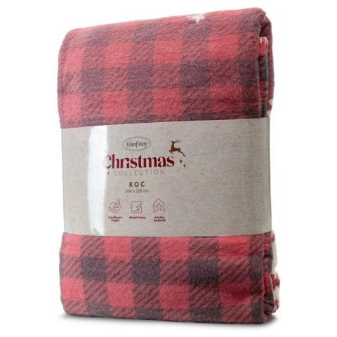 KOC ŚWIĄTECZNY RUDOLF 200 X 220 CM CZERWONY