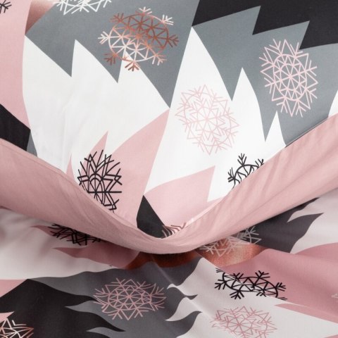 KOMPLET POŚCIELI ŚWIATECZNEJ AURA 160 X 200 CM RÓŻOWY