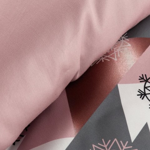 KOMPLET POŚCIELI ŚWIATECZNEJ AURA 220 X 200 CM RÓŻOWY