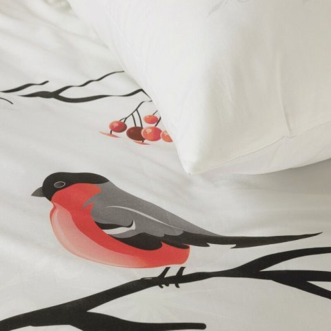 KOMPLET POŚCIELI ŚWIATECZNEJ BERRY 140 X 200 CM BIAŁY