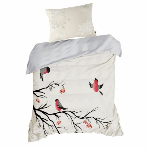 KOMPLET POŚCIELI ŚWIATECZNEJ BERRY 220 X 200 CM BIAŁY