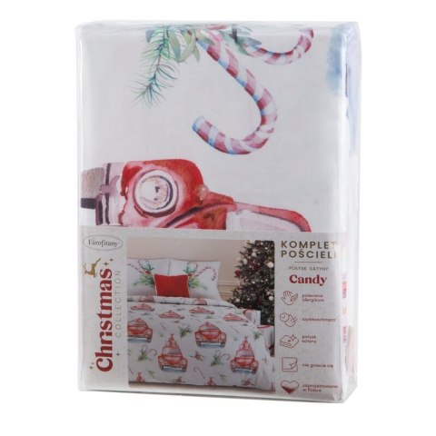 KOMPLET POŚCIELI ŚWIATECZNEJ CANDY 220 X 200 CM BIAŁY