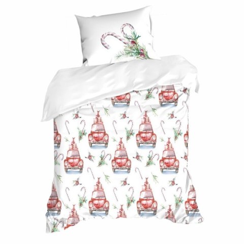 KOMPLET POŚCIELI ŚWIATECZNEJ CANDY 220 X 200 CM BIAŁY