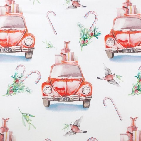 KOMPLET POŚCIELI ŚWIATECZNEJ CANDY 220 X 200 CM BIAŁY