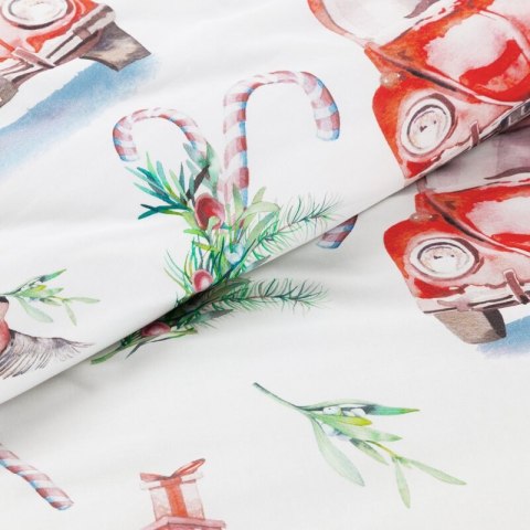 KOMPLET POŚCIELI ŚWIATECZNEJ CANDY 220 X 200 CM BIAŁY