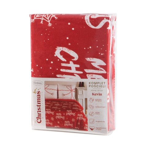 KOMPLET POŚCIELI ŚWIATECZNEJ KEVIN 220 X 200 CM CZERWONY