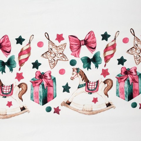 KOMPLET POŚCIELI ŚWIATECZNEJ RIBENO 220 X 200 CM BIAŁY