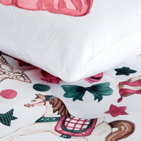 KOMPLET POŚCIELI ŚWIATECZNEJ RIBENO 220 X 200 CM BIAŁY