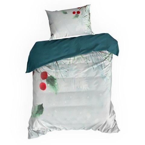 KOMPLET POŚCIELI ŚWIATECZNEJ ROBIN 160 X 200 CM JASNOSZARY