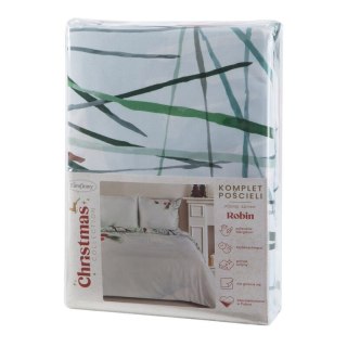 KOMPLET POŚCIELI ŚWIATECZNEJ ROBIN 220 X 200 CM JASNOSZARY