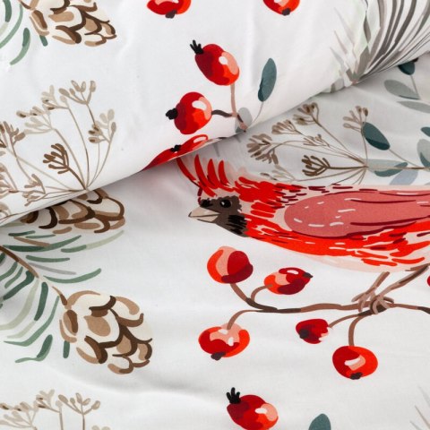 KOMPLET POŚCIELI ŚWIATECZNEJ WILLOW 140 X 200 CM BIAŁY