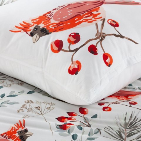 KOMPLET POŚCIELI ŚWIATECZNEJ WILLOW 160 X 200 CM BIAŁY