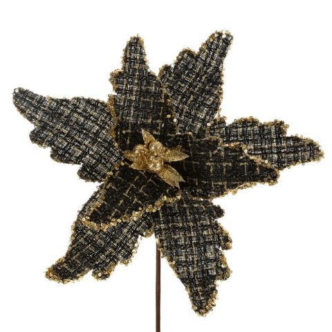 KWIAT ŚWIĄTECZNY DEKORACYJNY 242A O 30 CM CZARNY