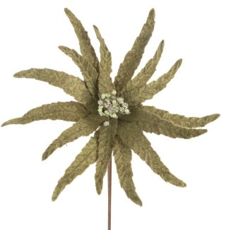 KWIAT ŚWIĄTECZNY DEKORACYJNY 257 O 32 X 22 CM ZIELONY
