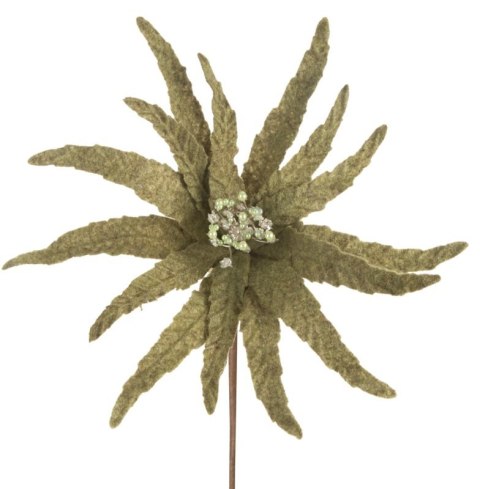 KWIAT ŚWIĄTECZNY DEKORACYJNY 257 O 32 X 22 CM ZIELONY