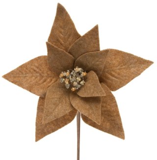 KWIAT ŚWIĄTECZNY DEKORACYJNY 262 O 30 X 22 CM JASNOBRĄZOWY