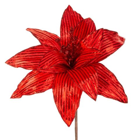 KWIAT ŚWIĄTECZNY DEKORACYJNY 97A 25 X 15 CM CZERWONY