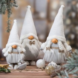 LALKA ŚWIĄTECZNA DEKORACYJNA 20 X 13 X 43 CM SREBRNY