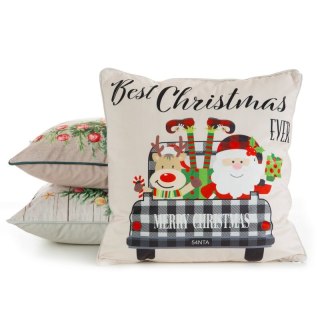 POSZEWKA ŚWIATECZNA 127 45 X 45 CM CZERWONY