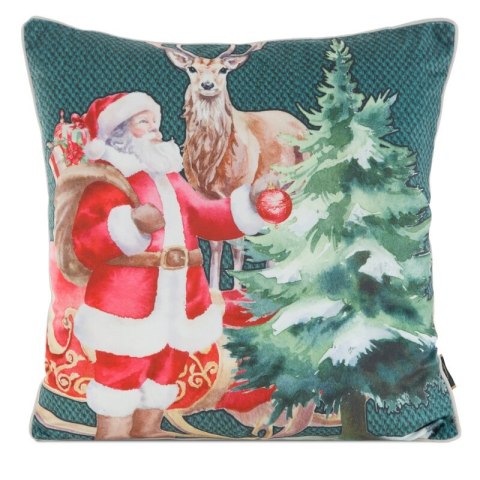 POSZEWKA ŚWIATECZNA 128 45 X 45 CM CIEMNOZIELONY