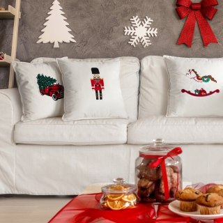 POSZEWKA ŚWIATECZNA 71 45 X 45 CM BIAŁY