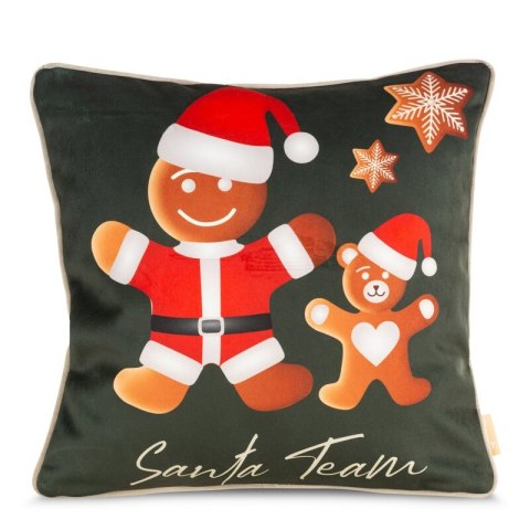 POSZEWKA ŚWIATECZNA GINGER04 45 X 45 CM ZIELONY