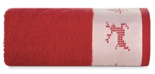 RĘCZNIK ŚWIATECZNY NOEL02 70 X 140 CM CZERWONY
