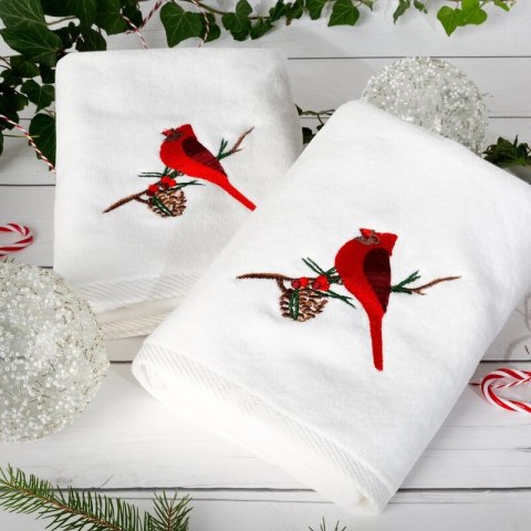 RĘCZNIK ŚWIATECZNY PINO 70 X 140 CM BIAŁY