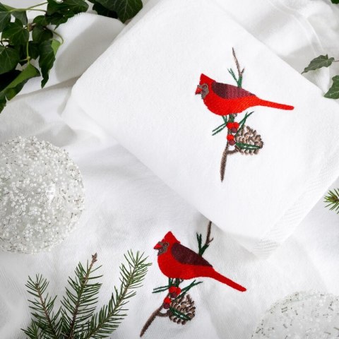 RĘCZNIK ŚWIATECZNY PINO 70 X 140 CM BIAŁY