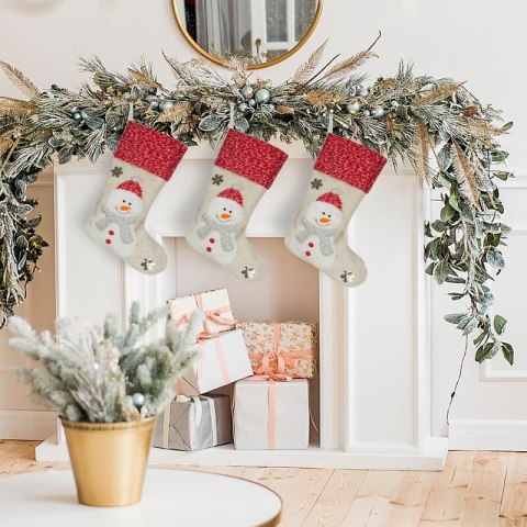 ŚWIĄTECZNA OZDOBA SNOW 50 CM JASNOSZARY