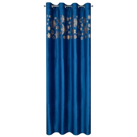 ZASŁONA ŚWIATECZNA ASTRA 140 X 250 CM GRANATOWY