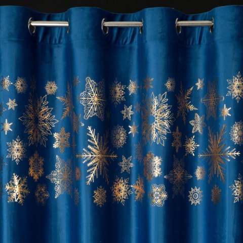 ZASŁONA ŚWIATECZNA ASTRA 140 X 250 CM GRANATOWY